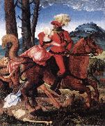 BALDUNG GRIEN, Hans The Knight, the Young Girl, and Death ddww oil painting on canvas
